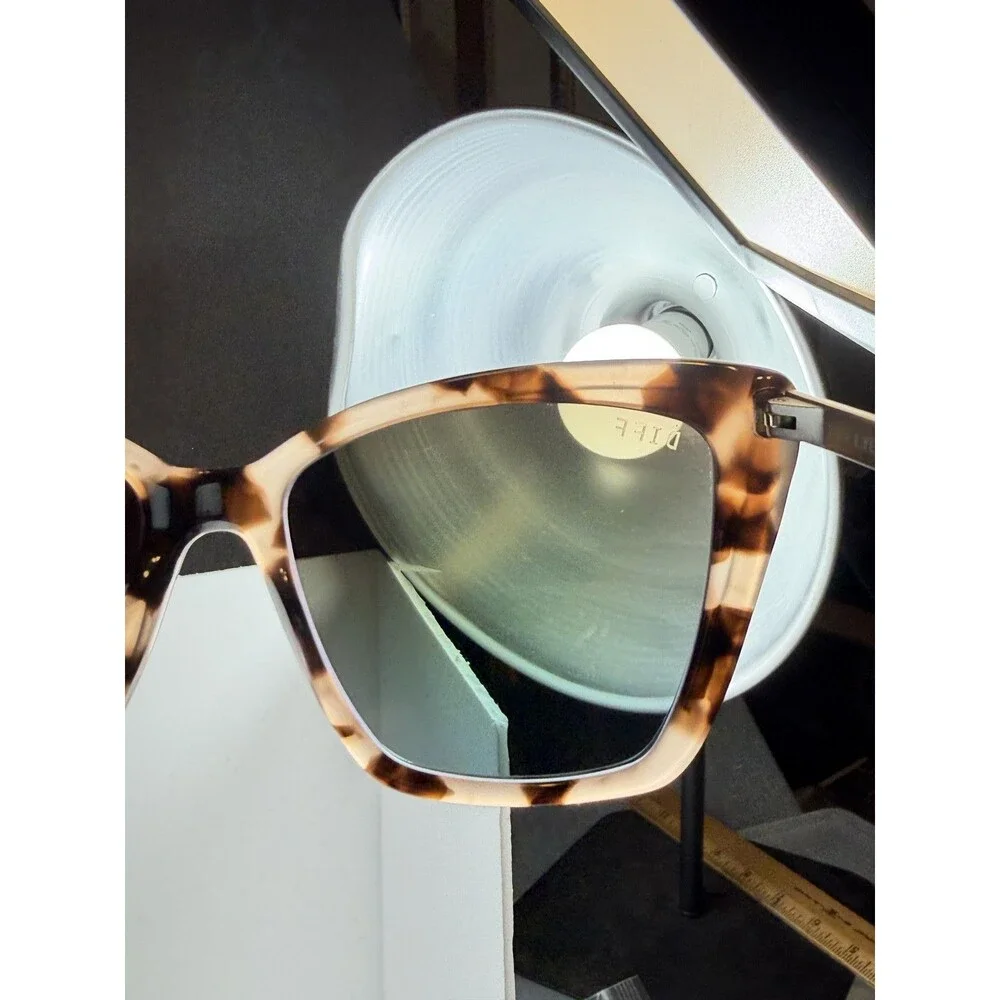 DIFF Eyewear Becky II Cat Eye Sunglasses Women's Pink Tortoise Mirrored Gradient